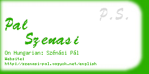 pal szenasi business card