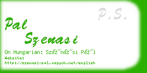 pal szenasi business card